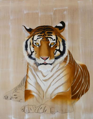  panthera tigris tigre royal delete extinction protégé disparition thierry bisch  Thierry Bisch artiste peintre contemporain animaux tableau art décoration biodiversité conservation 